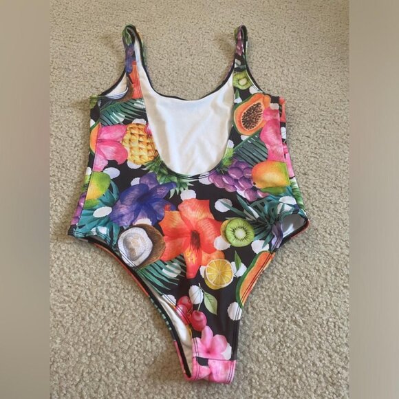 Colorful One-Piece Bathing Suit, Fruit One Piece Swimsuit for Women Swimwear - Picture 3 of 4